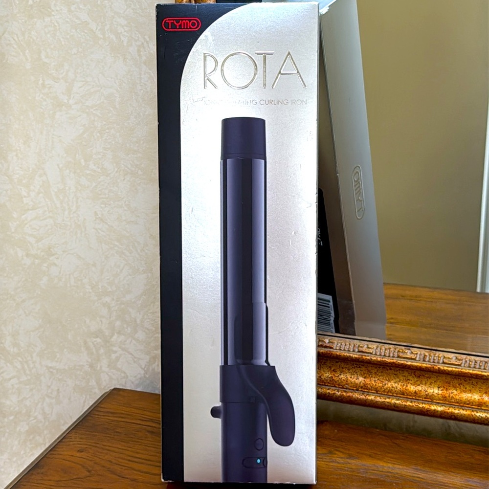 - New TYMO ROTA Ionic Automatic Rotating curling Iron.  1.25” Titanium Barrel.
